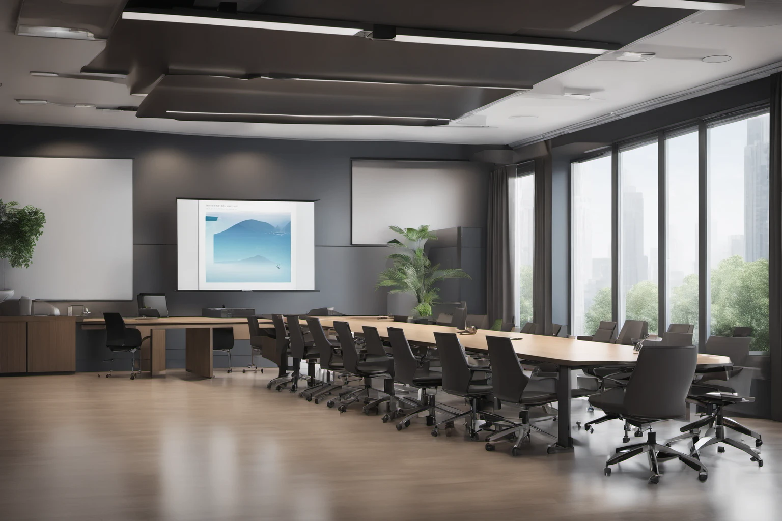 Latar Belakang Rapat Bisnis – Ruang Rapat Profesional