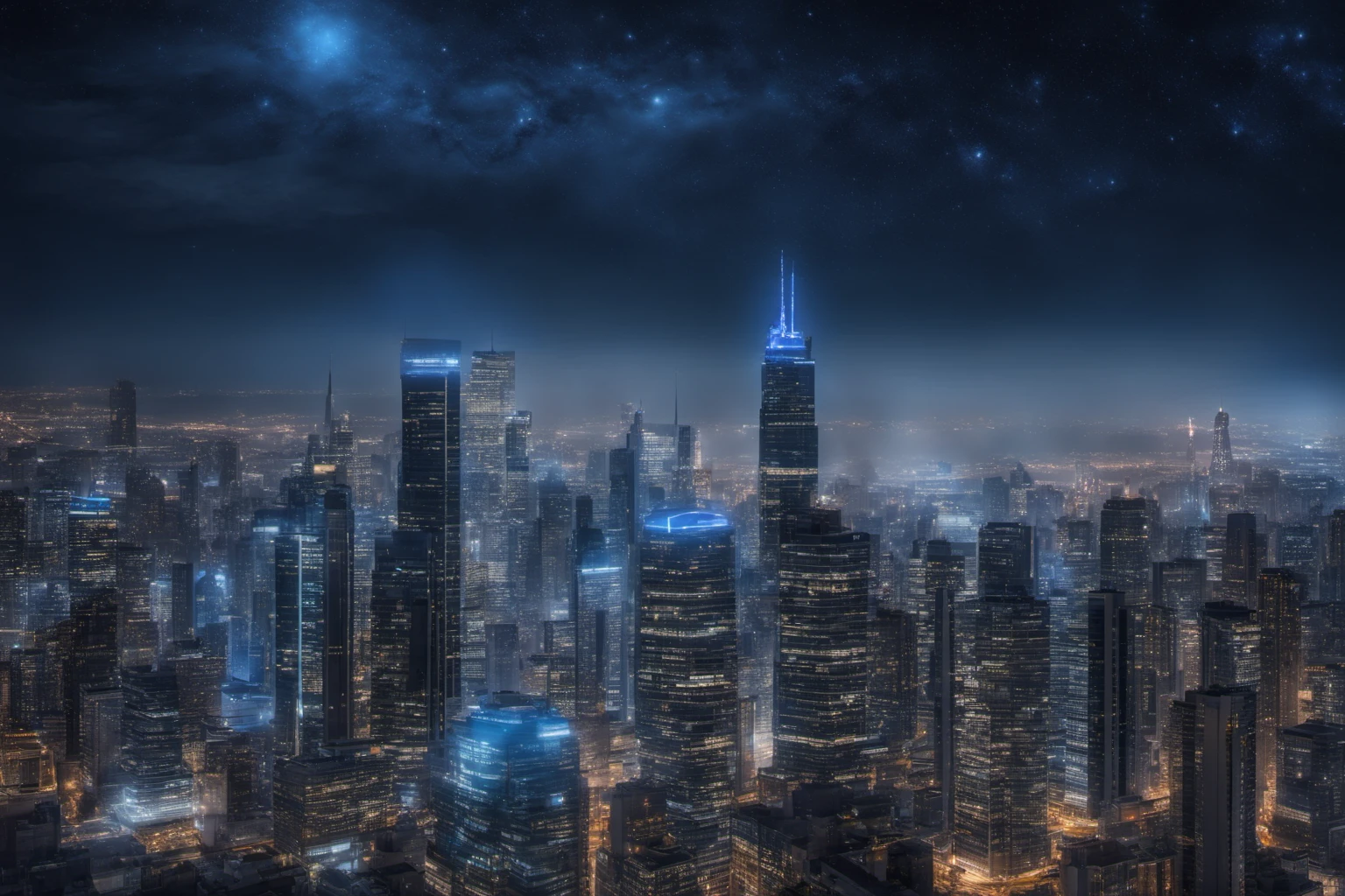 Nighttime City Skyline – Urban Nightscapes