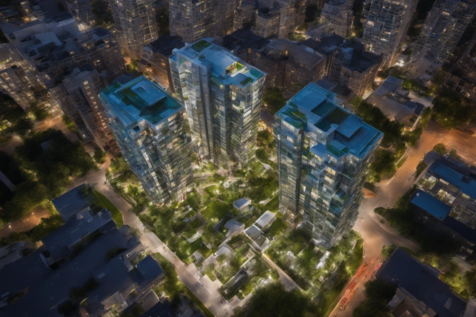 Modern Residential Tower Complex – Urban Architecture