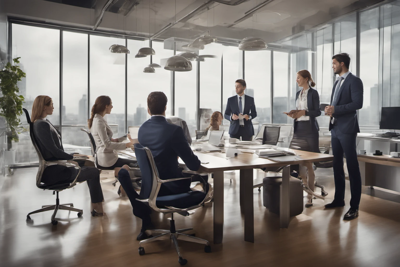 Thiết kế bàn làm việc văn phòng hiện đại – Trang web doanh nghiệp di động