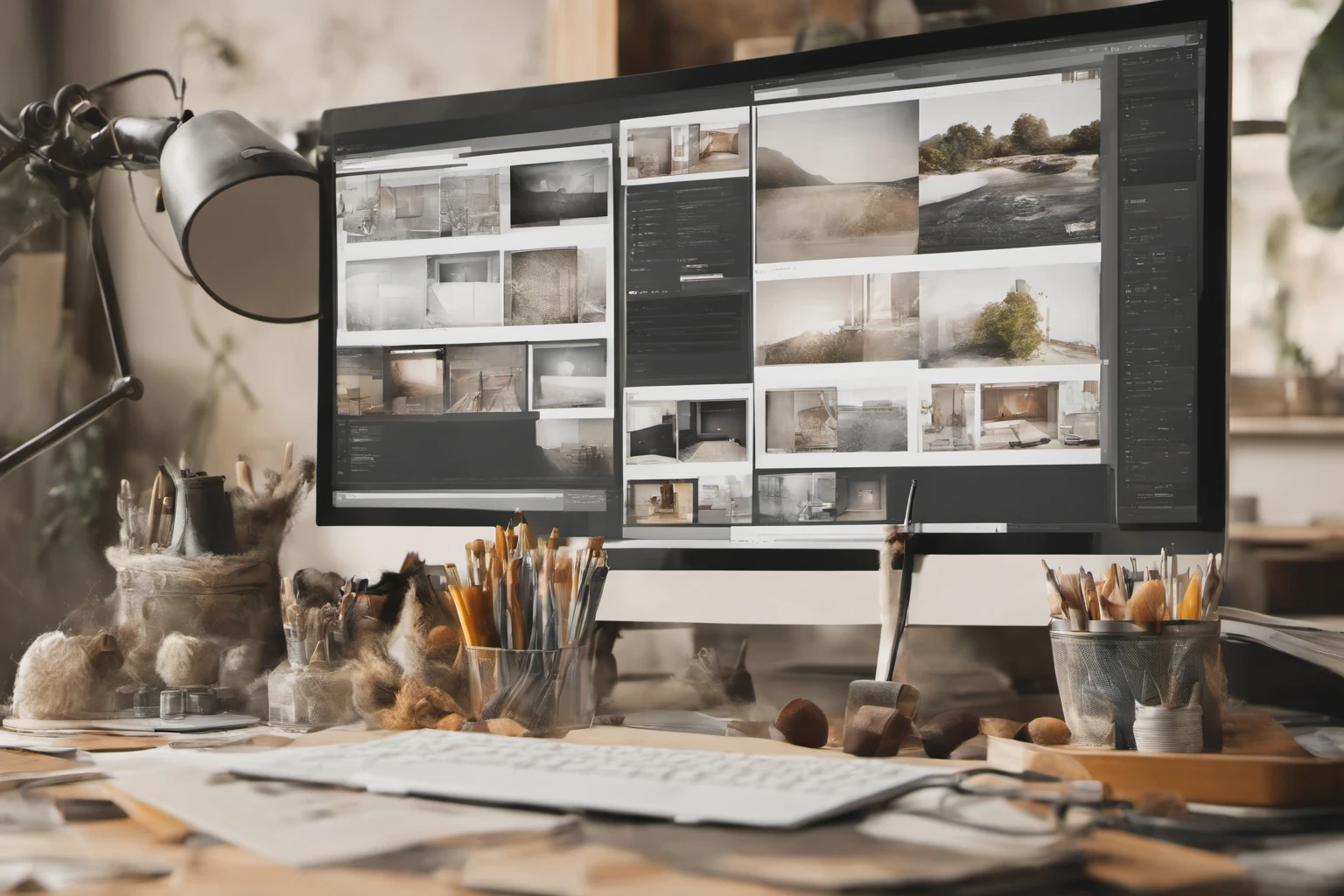 Websitedesign mit sanftem Texturhintergrund