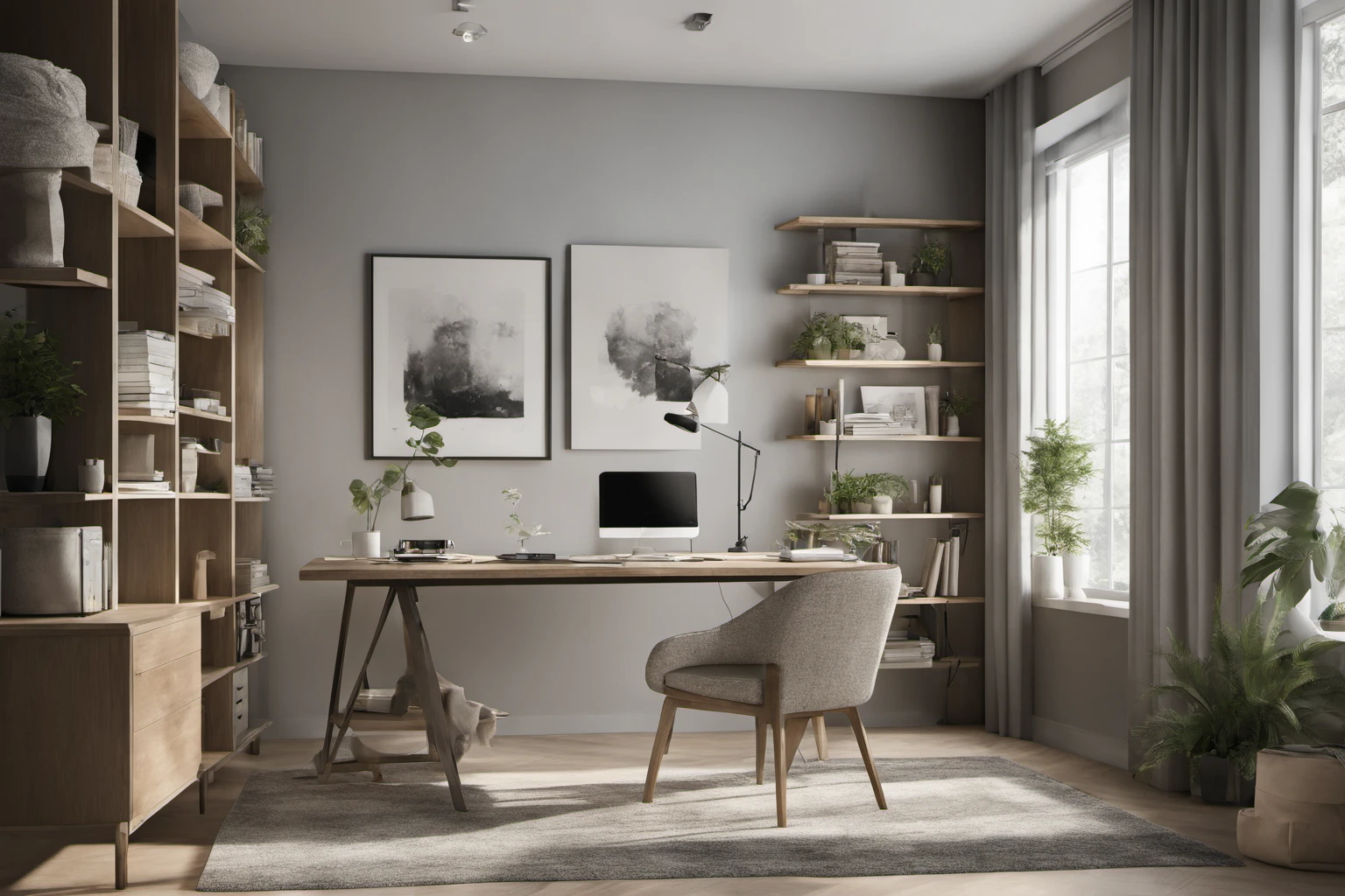 Modern Small Office Layout – Workspace Design