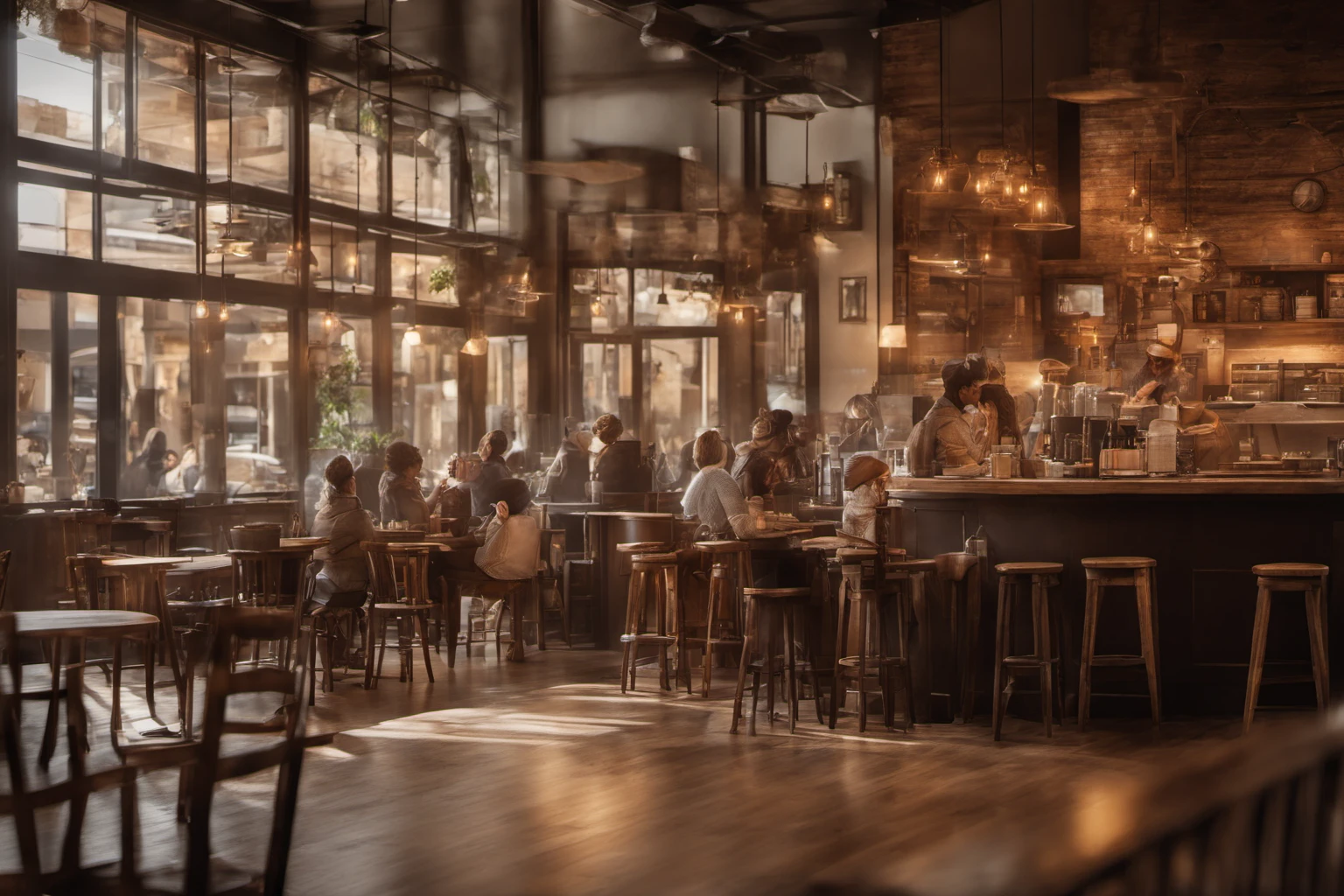 Кофейня в центре города – Уличная фотография