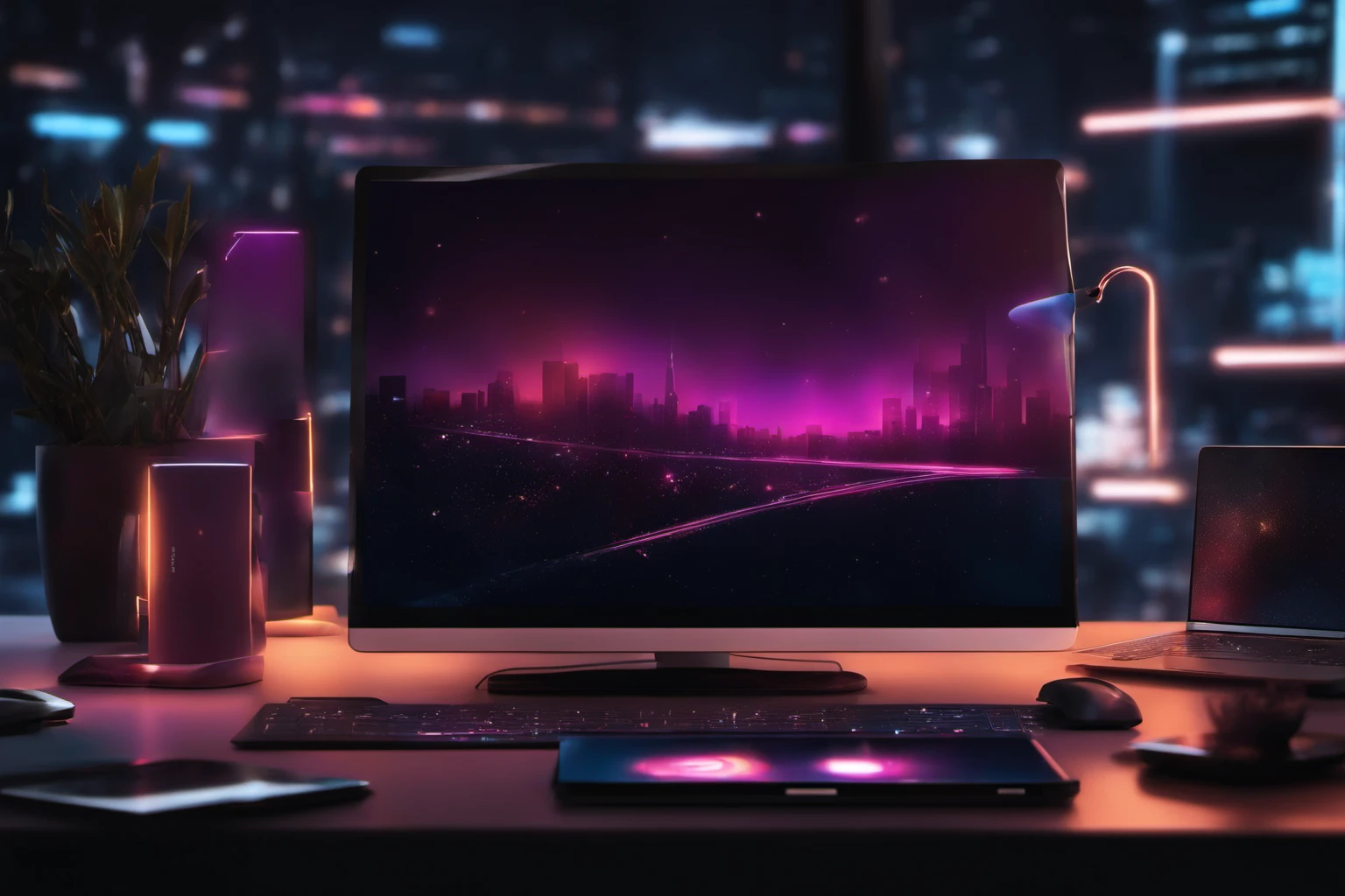 Siyah Mod Masaüstü Arka Planı – Teknoloji Ürün