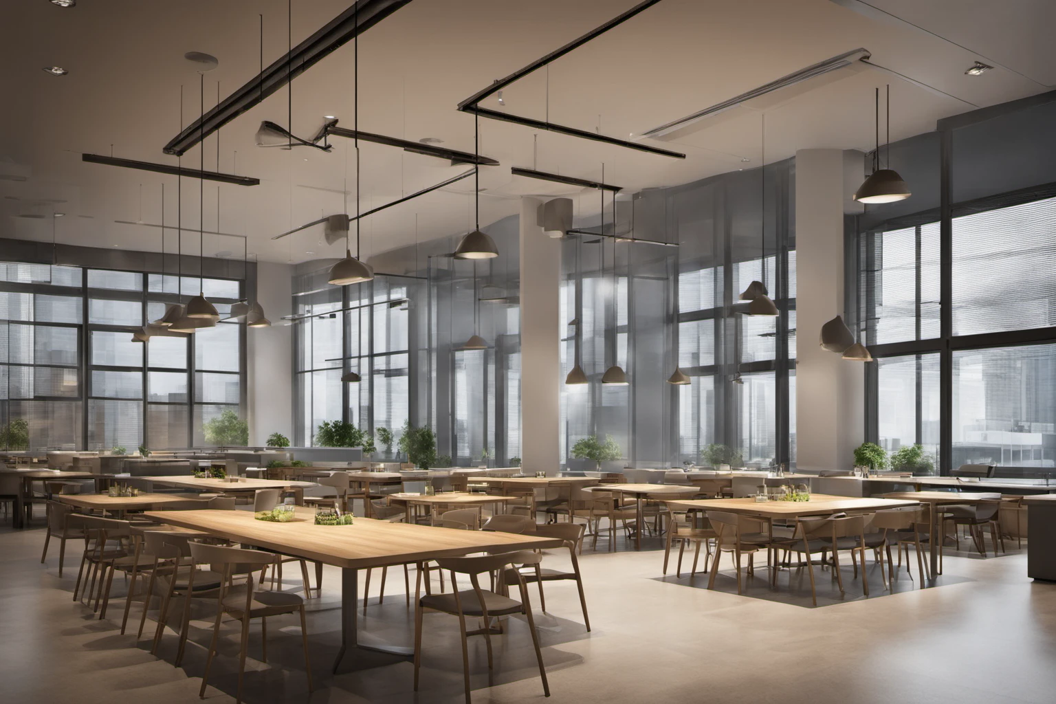 Modern Yemek Masası – Ofis Kafeterya Tasarımı