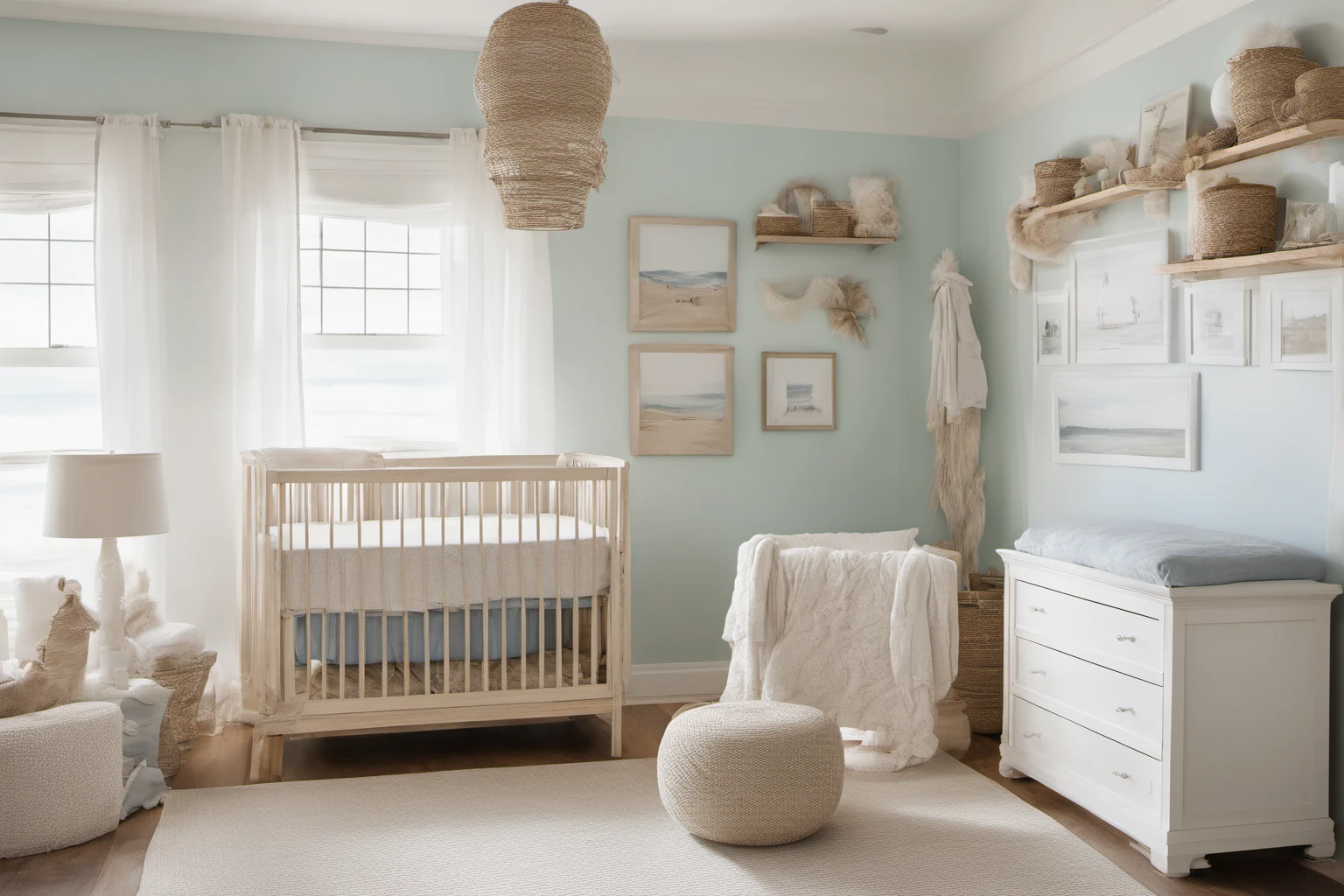 Decoração de quarto infantil praia – Sala Chic Costeira para Crianças