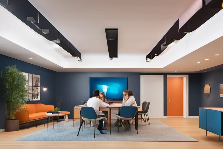 Dynamic Startup Team Working Remotely – Collaborative Workspace