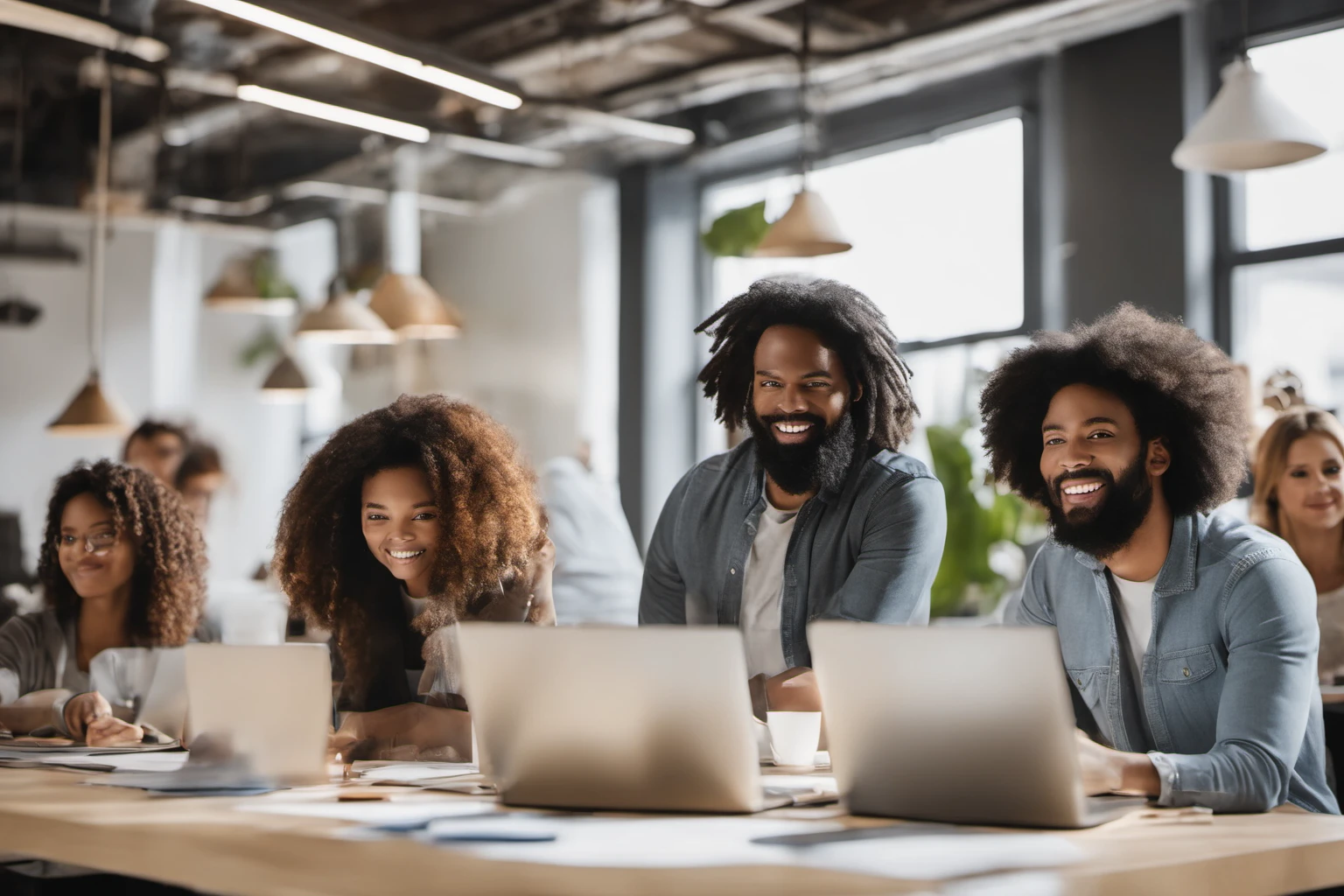 Escritório moderno para empreendedores – Startup branding