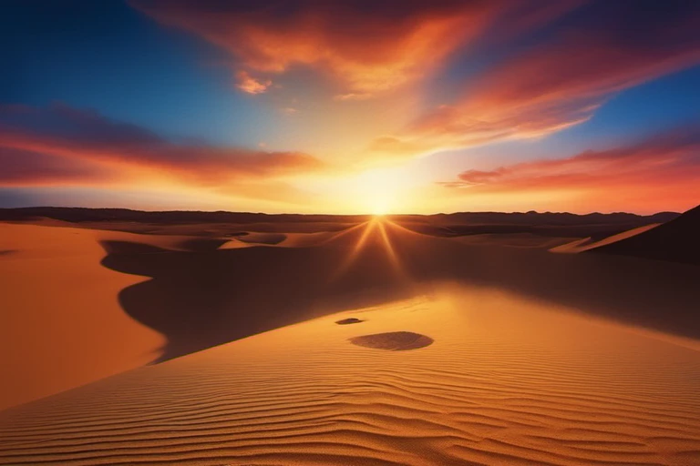 Hoang hôn sa mạc – Hình nền máy tính