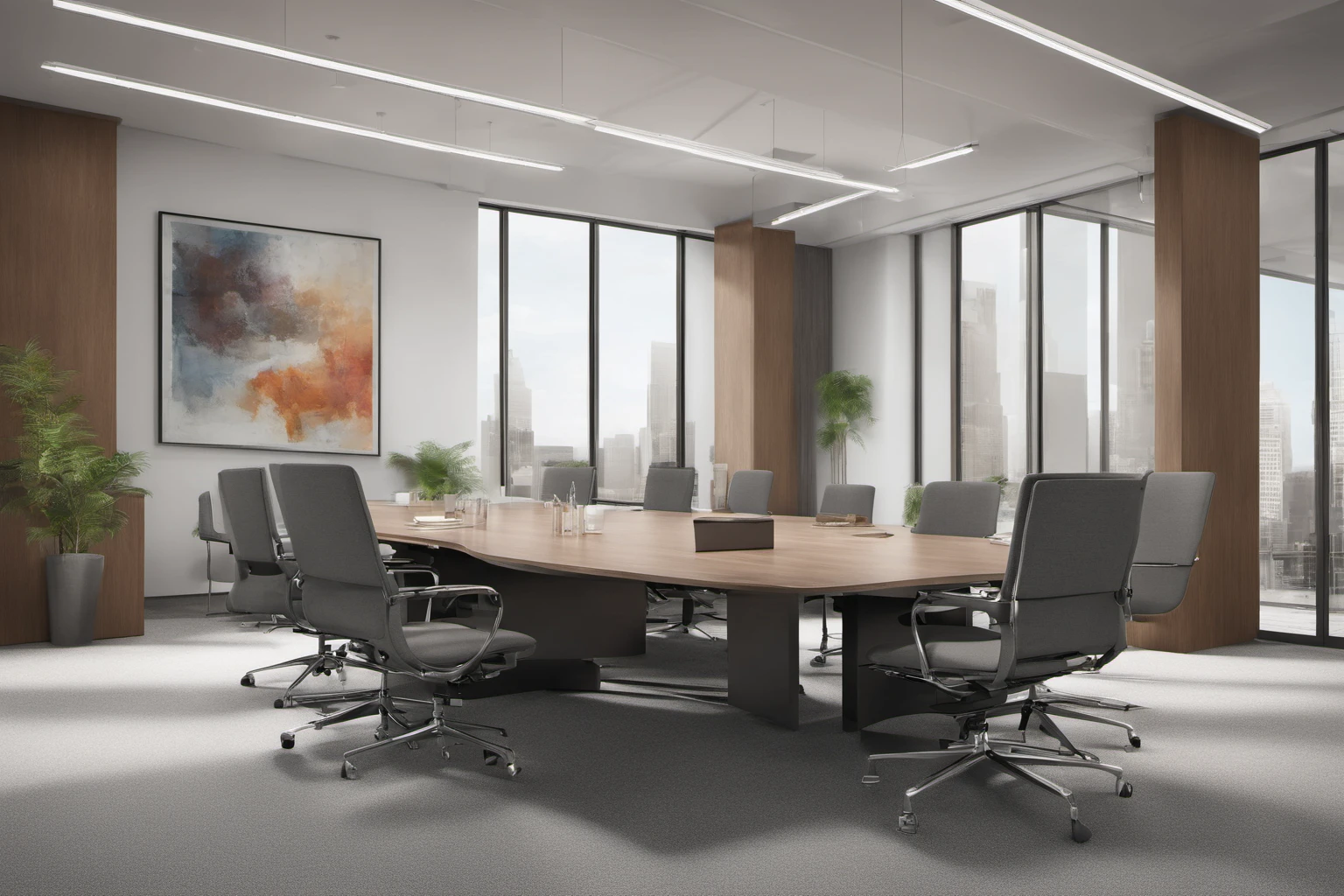 Modern Office Conference Room – Professional Presentation