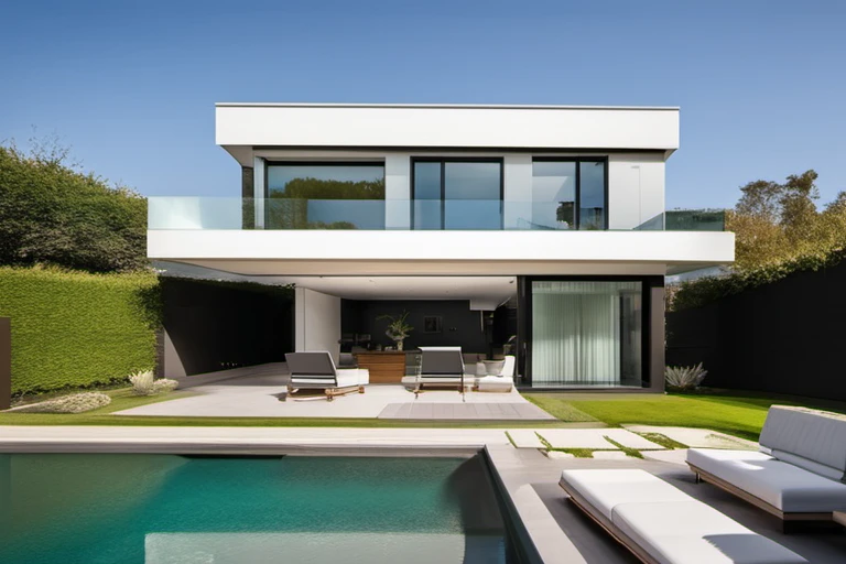 Maison moderne avec jardins sur toit – Espace vert urbain