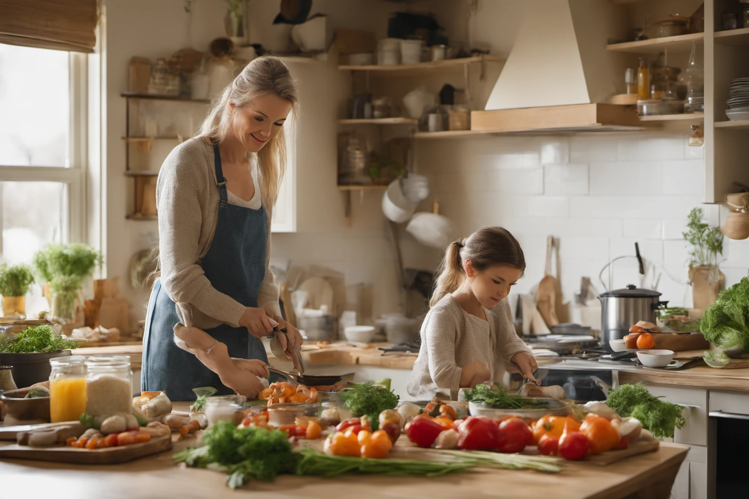 Healthy Dinner Prep – Family Cooking Together