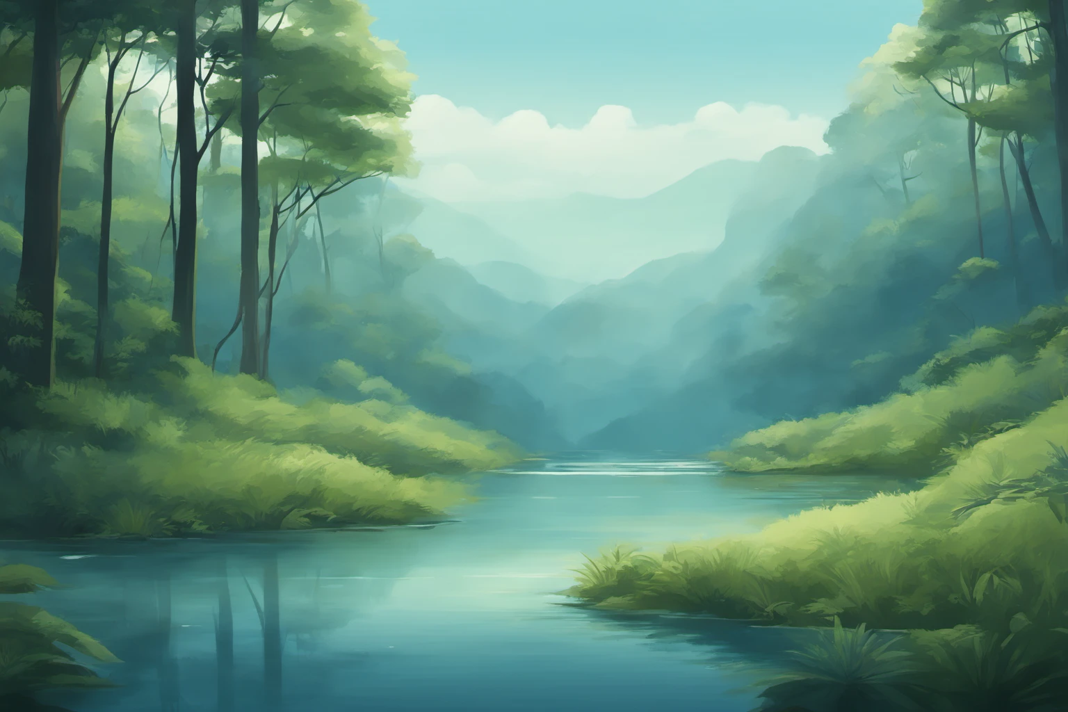 Paisaje en verde - Fondo para encabezados web