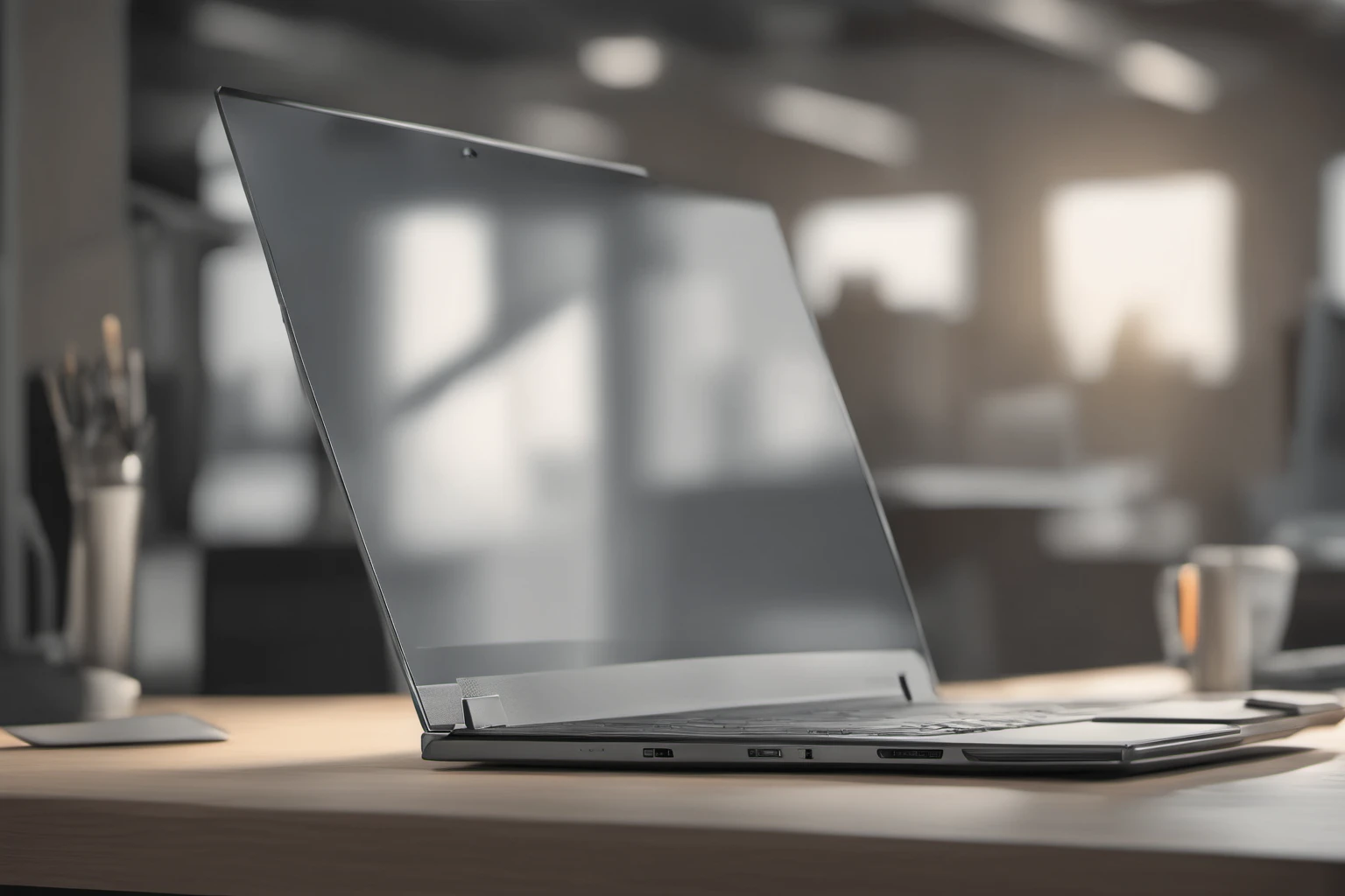 Hình ảnh laptop nhẹ nhàng trên bàn – Lễ ra mắt sản phẩm