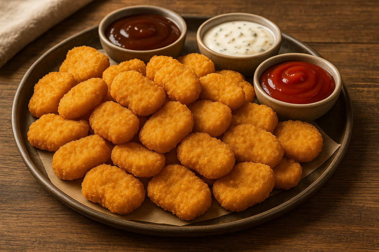 金黄酥脆鸡块拼盘