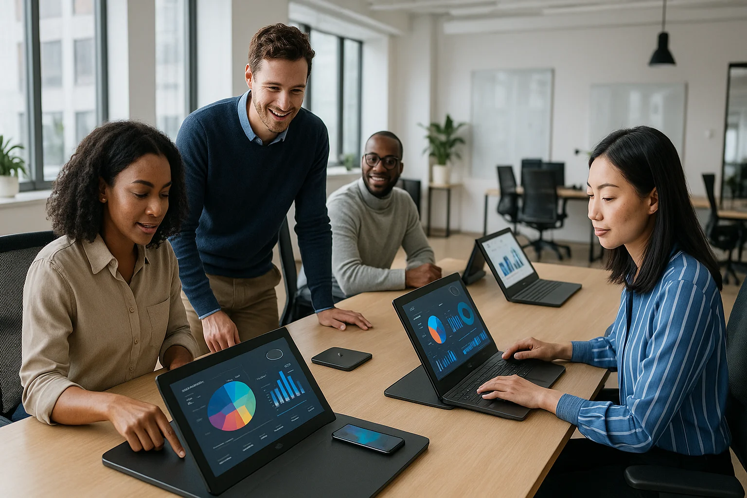 Collaboration efficace avec bureaux intelligents