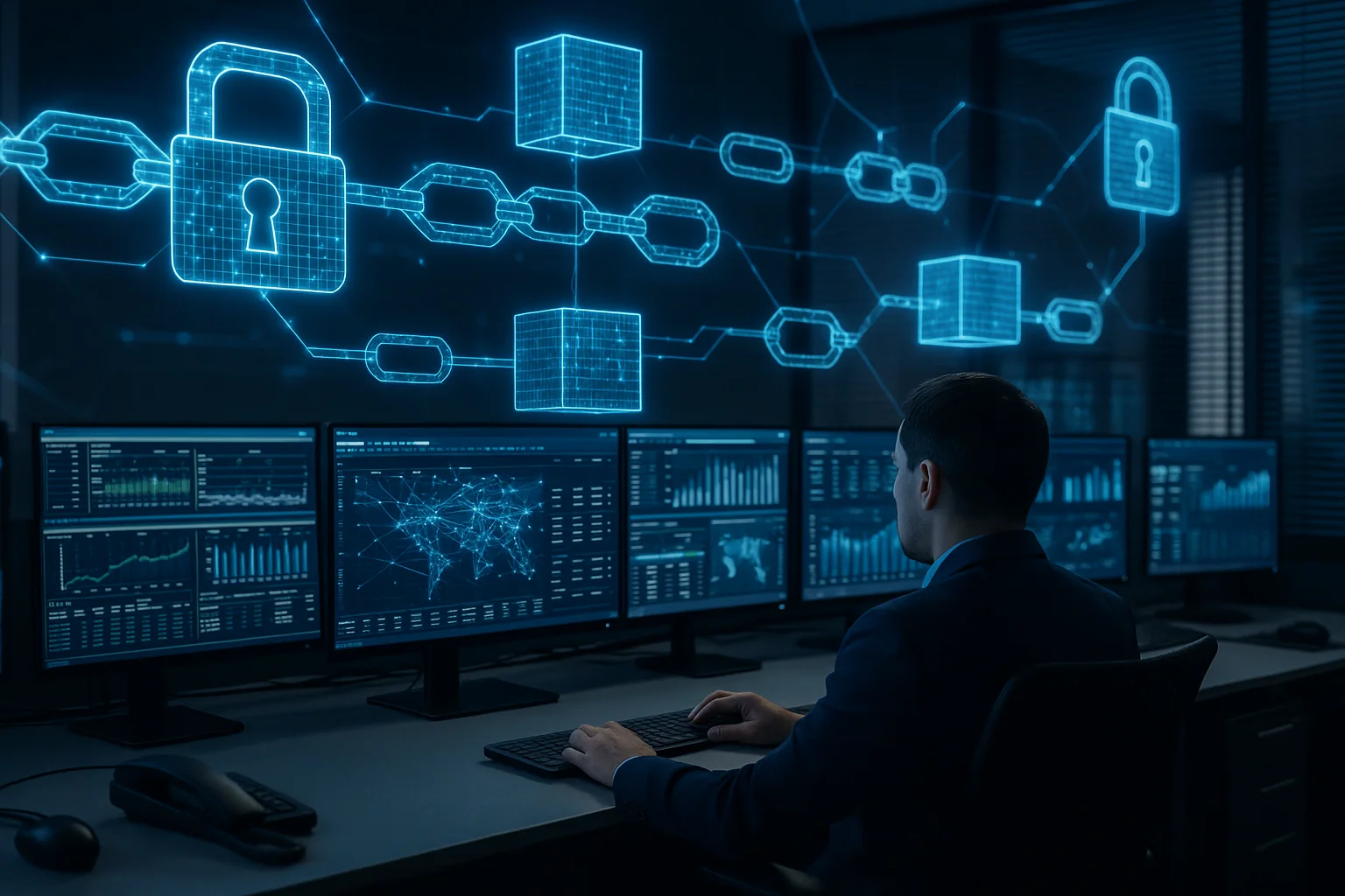 Блокчейн и диспетчерская комната телекоммуникационной сети