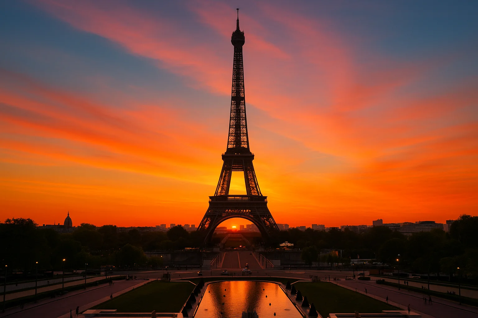 Eiffel Tower at Sunset