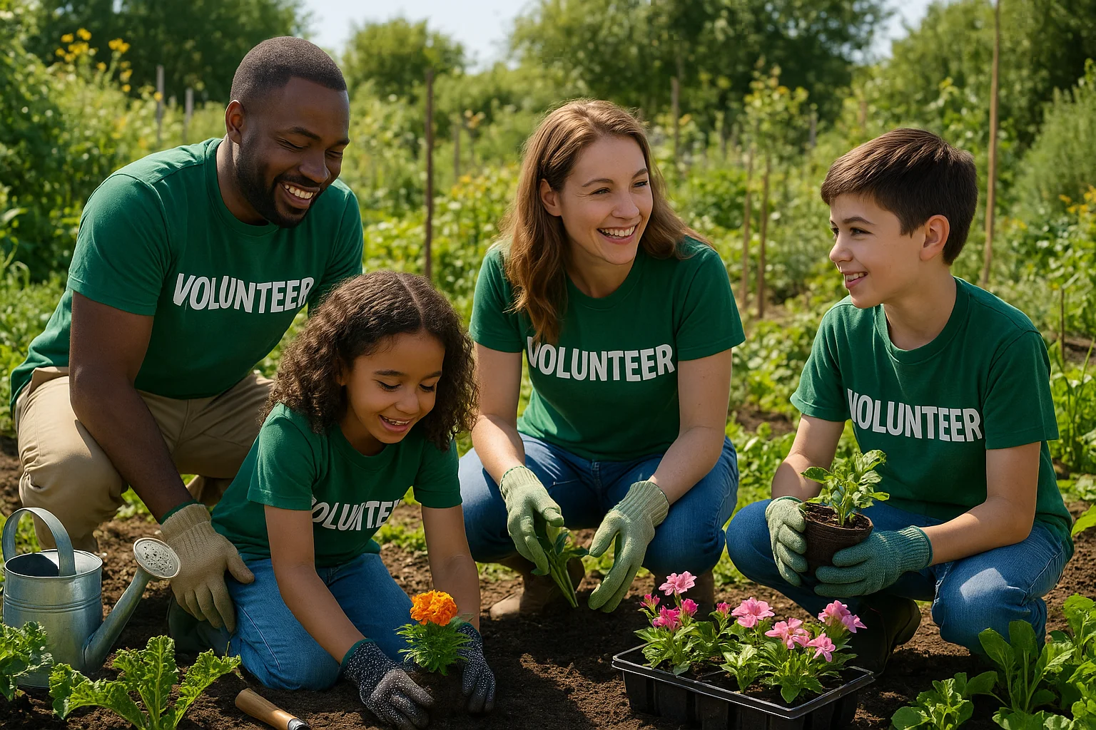 Voluntariado Familiar en un Jardín Comunitario
