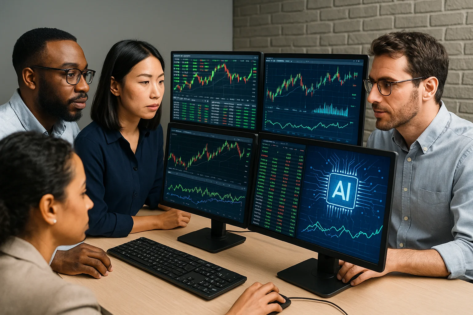 Borsa verileri üzerinde çalışan yapay zeka algoritmaları ve finansal analistler