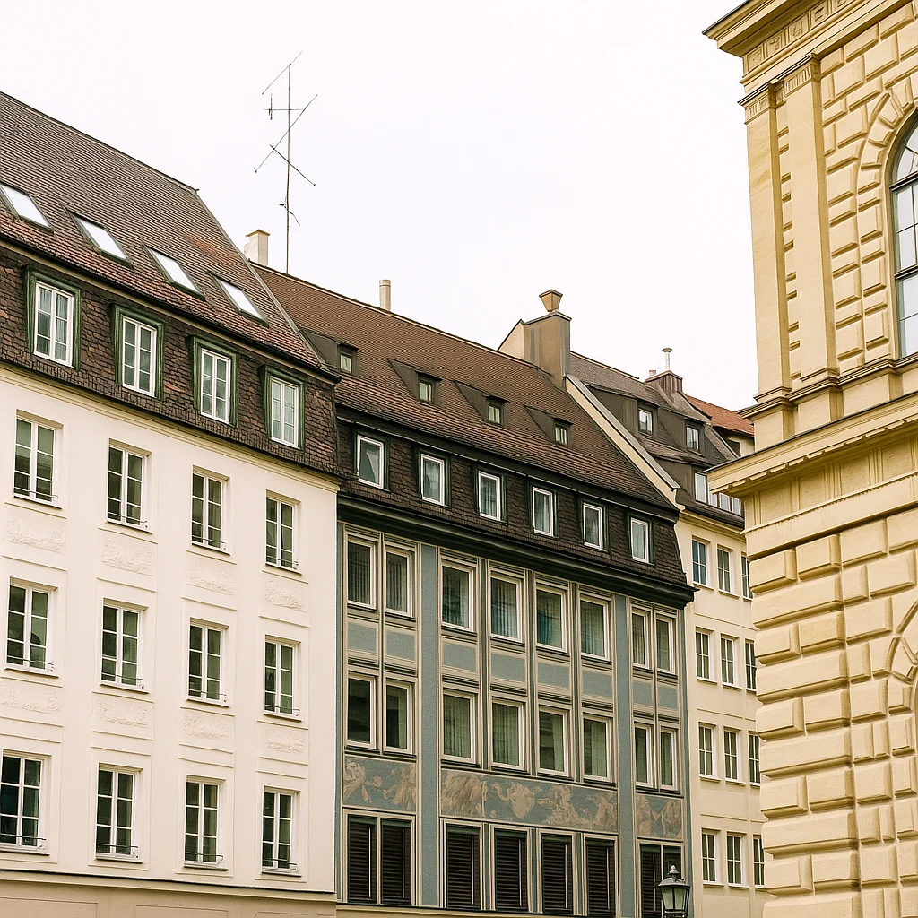 Historische Gebäude im europäischen Stil